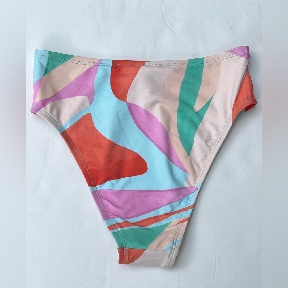 Vici Sami montage multicolor high-rise cheeky swim bottom NWT SIZE SMALL - Picture 3 of 6